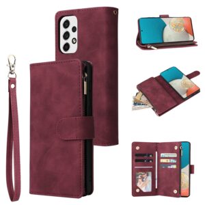 Luxury Wallet Zipper Leather Case For Samsung Galaxy