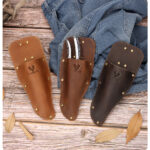 Crazy Horse Leather Hair Scissors Bag Top Quality Hairdressing Scissors