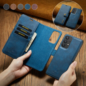 Detachable Magnetic Leather Wallet Case for Samsung Galaxy