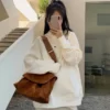 Yogodlns Autumn Winter Fleece Shoulder Bag Female