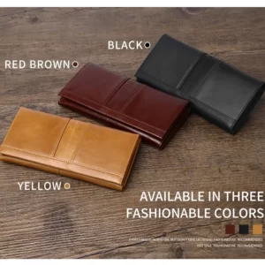 SCHLATUM Women Leather Wallet Long Multifunction