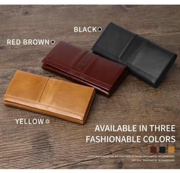 SCHLATUM Women Leather Wallet Long Multifunction